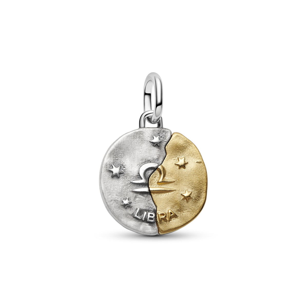 Pandora Dierenriem Weegschaal Medaillonbedel bicolor zilver en goudverguld 764983C01