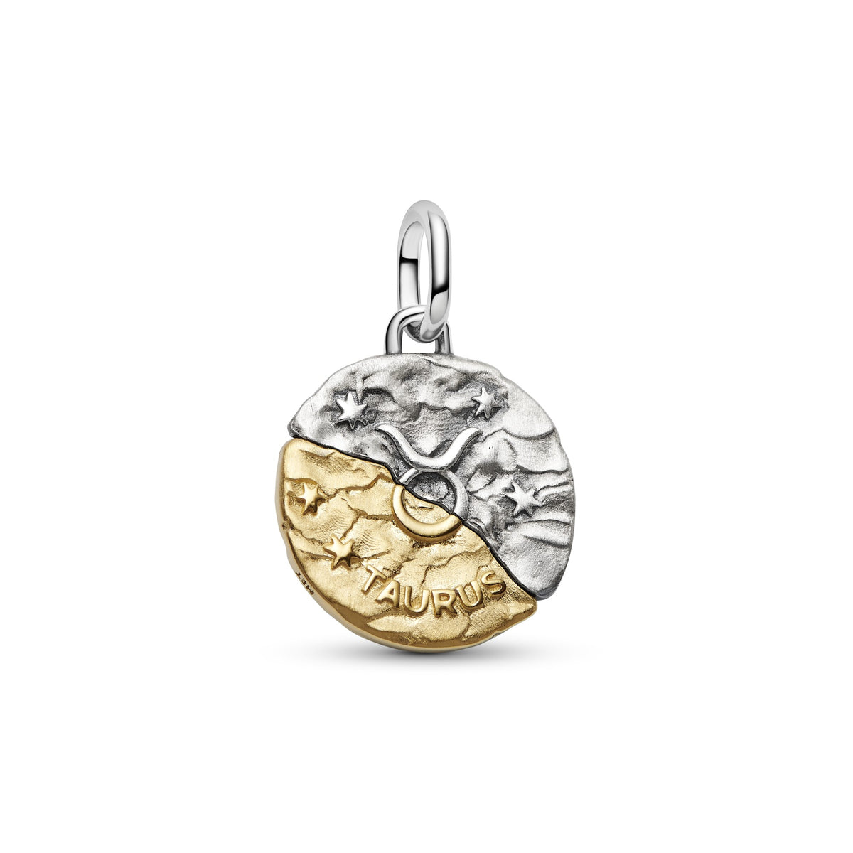 Pandora Dierenriem Stier Medaillonbedel bicolor zilver en goudverguld 764986C01