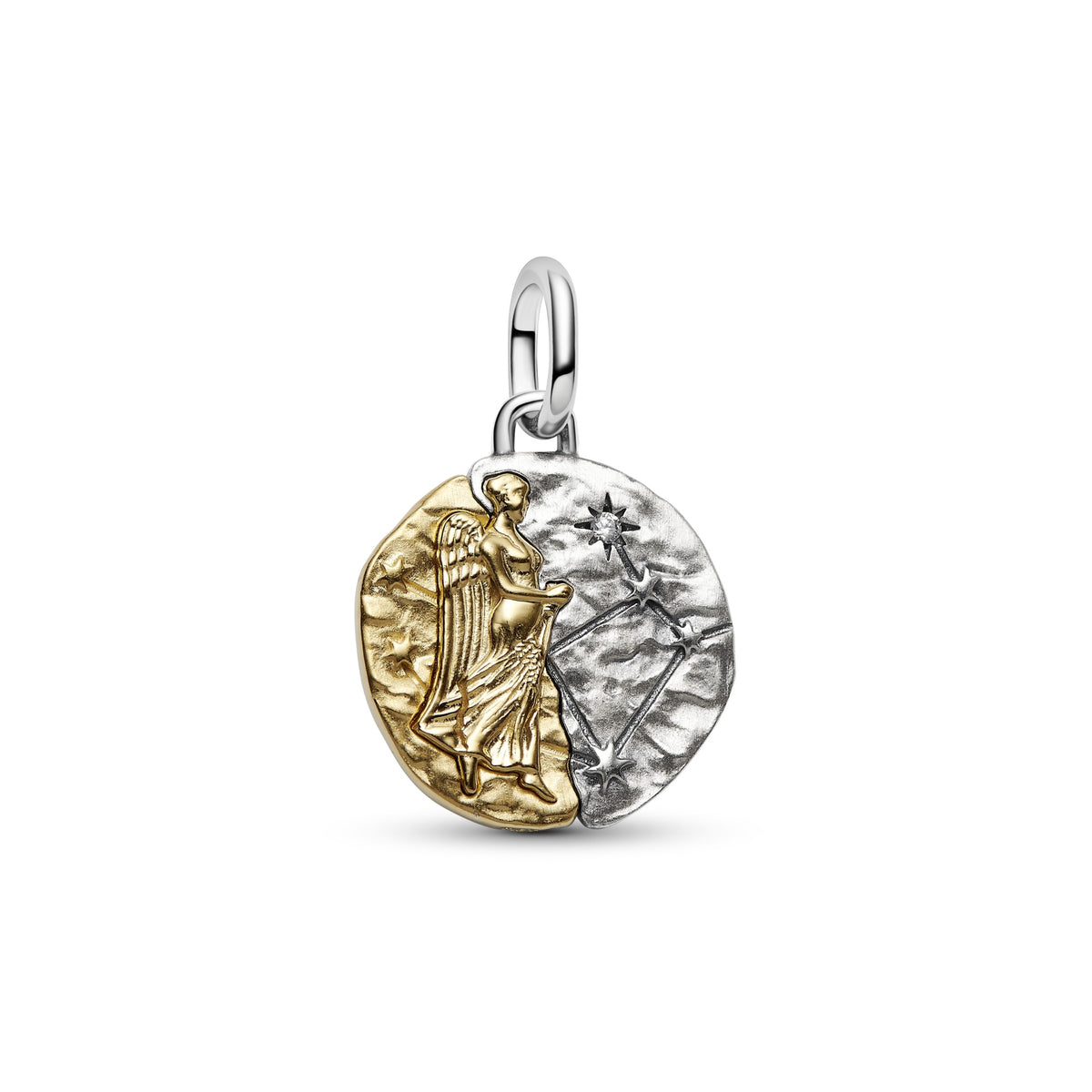 Pandora Dierenriem Maagd Medaillonbedel bicolor zilver en goudverguld