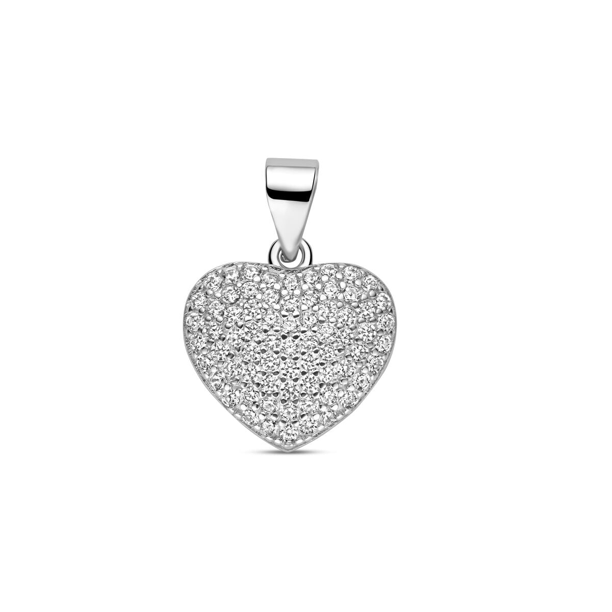 Fantasy Collection Hanger hartje zirkonia 12 mm zilver