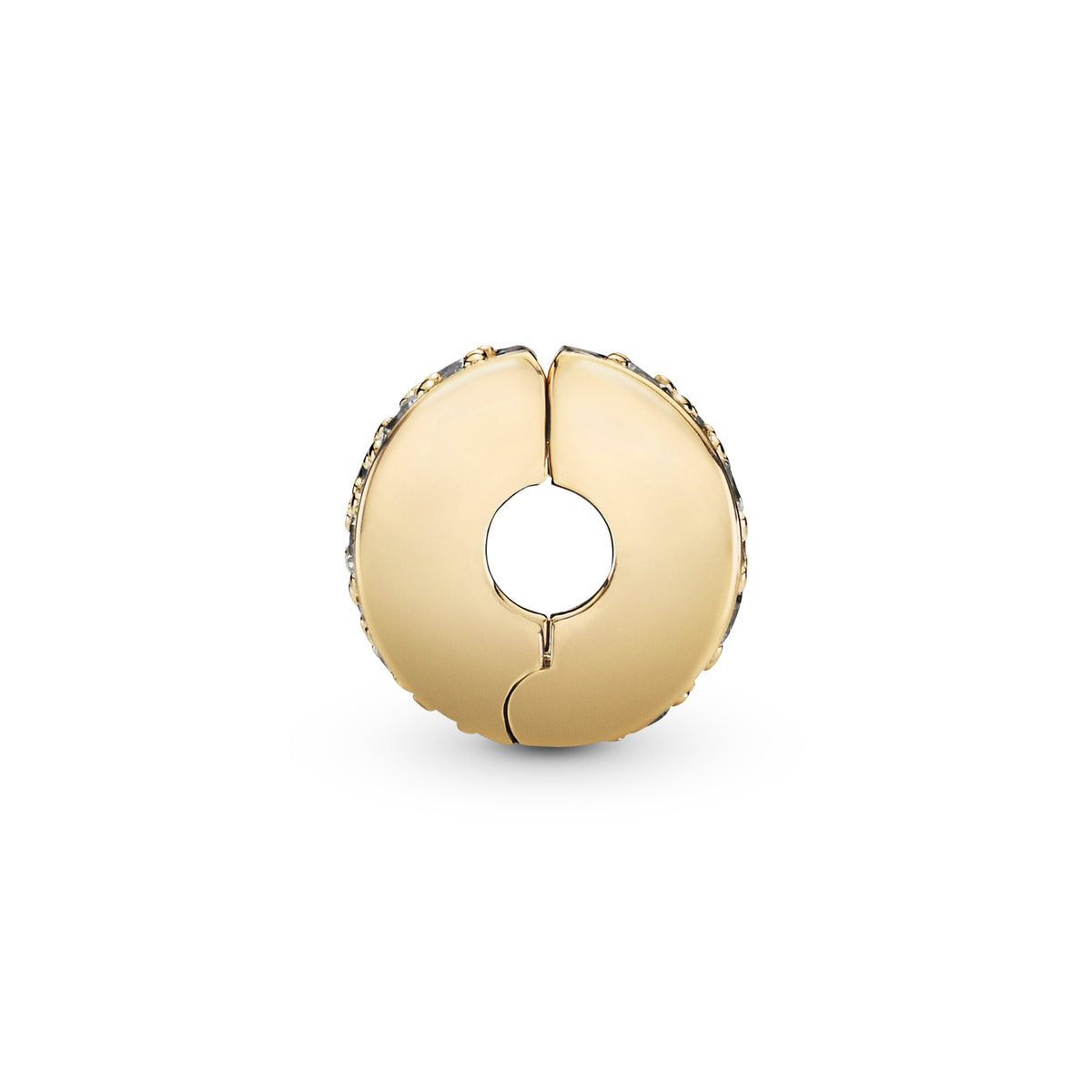 Pandora Clear pavé clipbedel goudverguld 768658C01