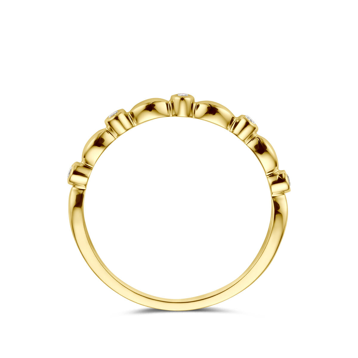 Fantasy Collection Ring diamant 0.05ct h si 14K geelgoud
