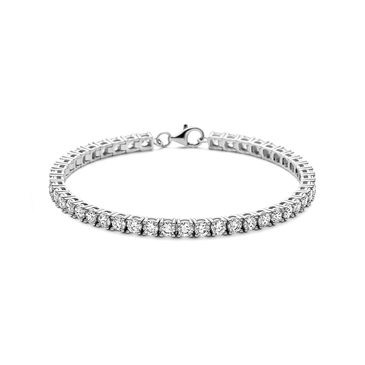 Tennisarmband zirkonia 3,8 mm zilver gerhodineerd