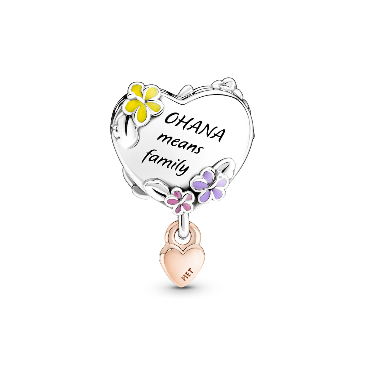 Pandora Disney Lilo & Stitch Ohana Bedel bicolor zilver en roségoudverguld 781682C01
