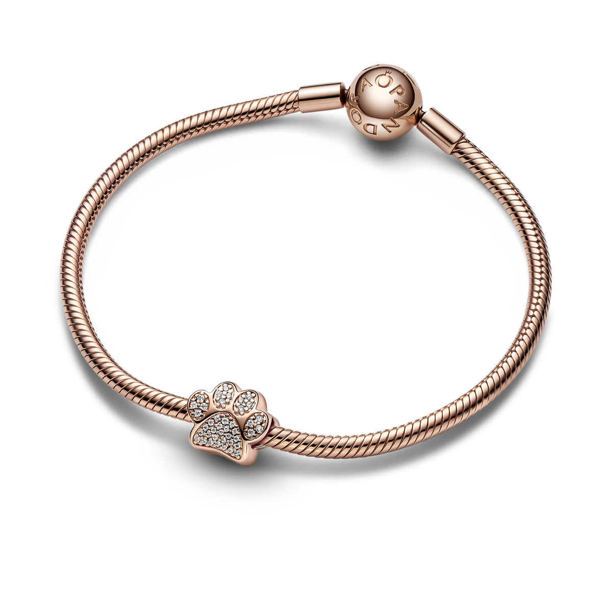 Pandora Sparkling Paw Print Bedel roségoudverguld 781714C01