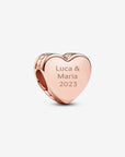 Pandora Engravable heart 14k rose gold-plated charm 782015C00 - PansiteNederland.nl