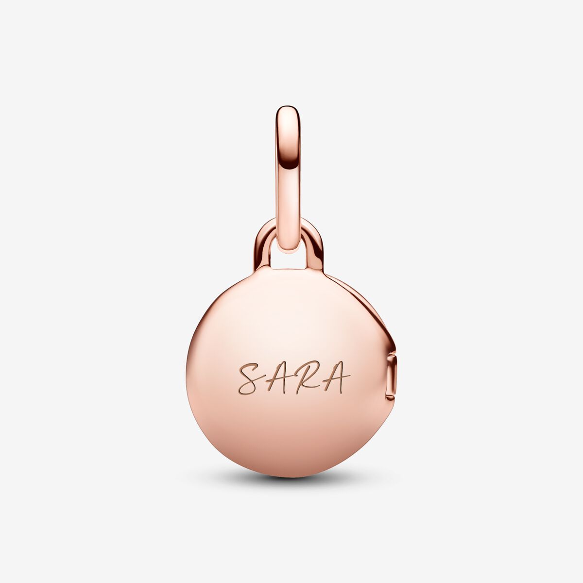 Pandora Te openen & graveerbare liefdesmedaillon hangende bedel roségoudverguld medallion - 783066C01