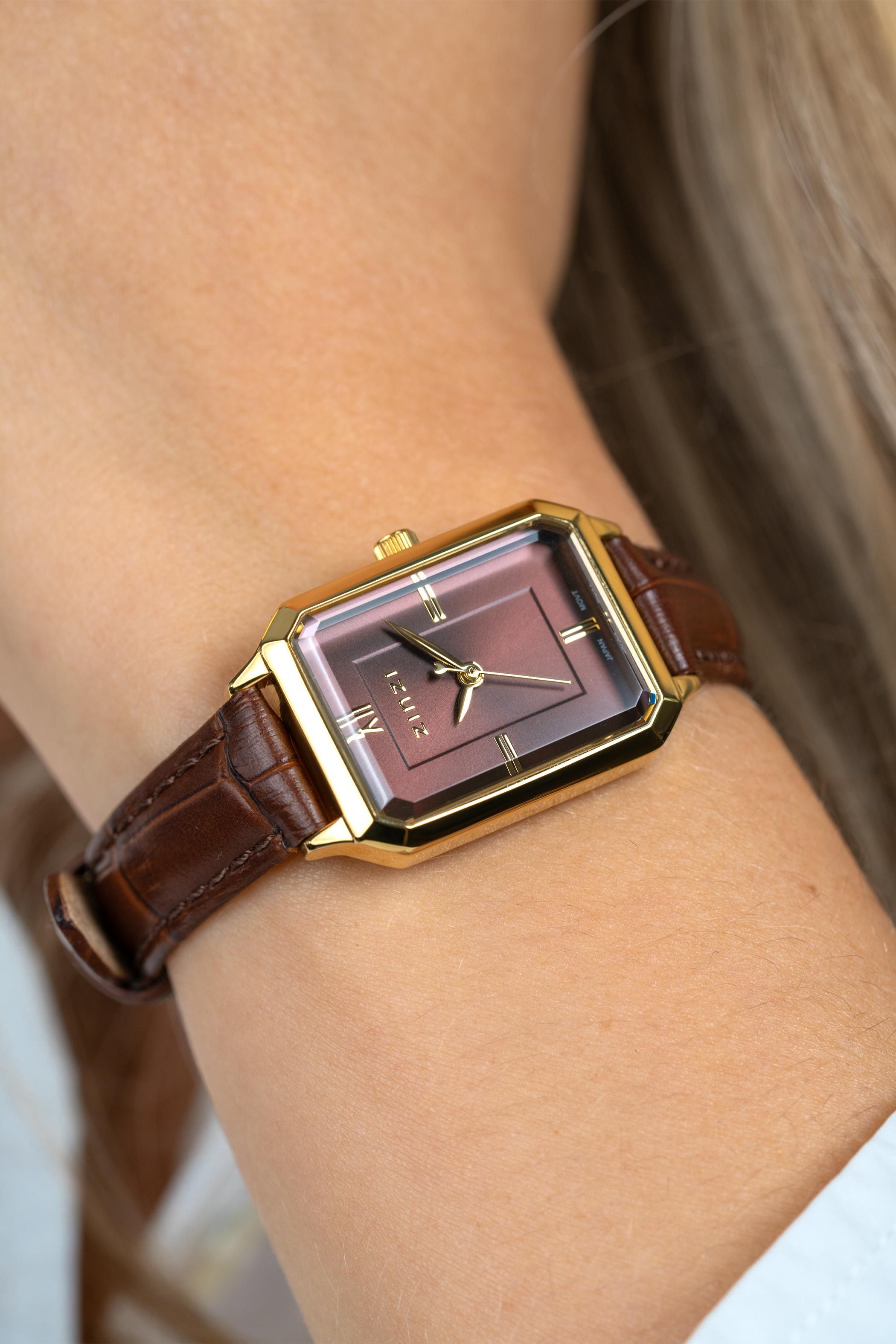 ZINZI Horloge leren bruin - ZIW2536B