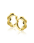 Zinzi 15mm gold plated zilveren oorringen met luxe Infinity teken en klapsluiting ZIO2684 - PansiteNederland.nl