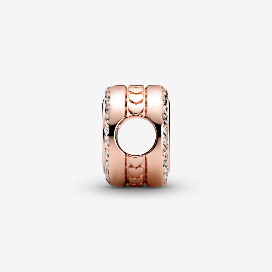 Pandora Graveerbare Sprankelende Button Bedel roségoudverguld - 788747C01