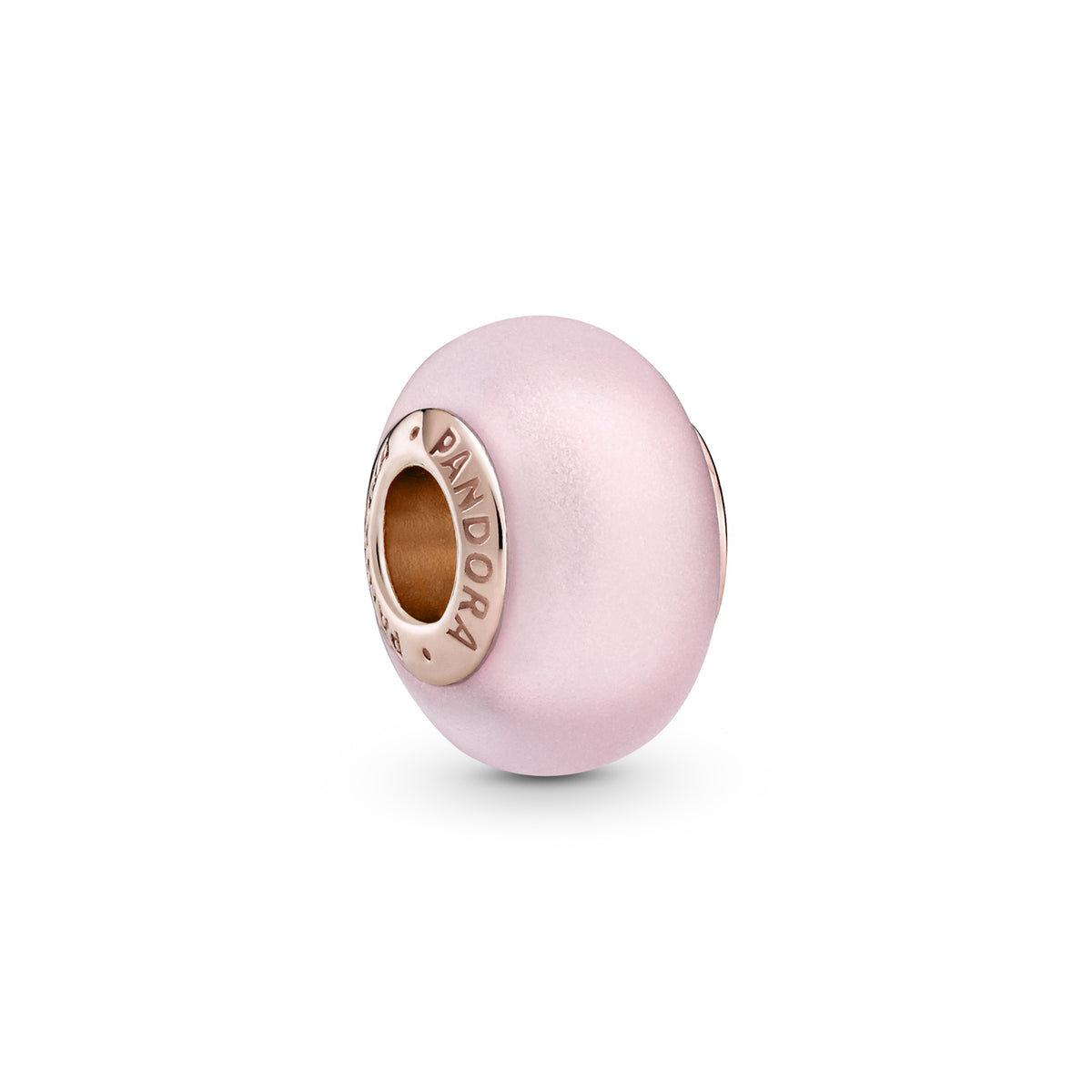 Pandora Bedel Mat Roze Muranoglas roségoudverguld