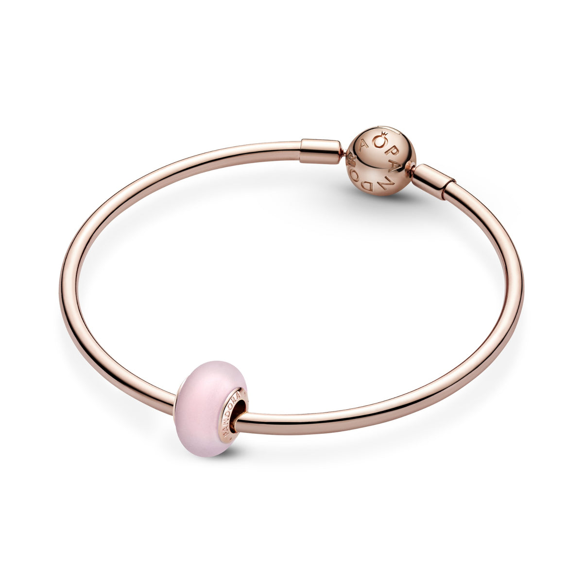 Pandora Bedel Mat Roze Muranoglas roségoudverguld 789421C00