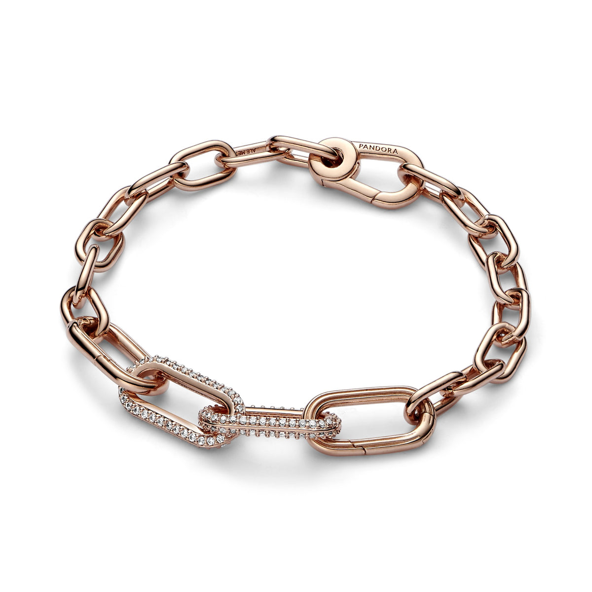 Pandora Dubbele Pavé Schakel Pandora ME roségoudverguld 789660C01