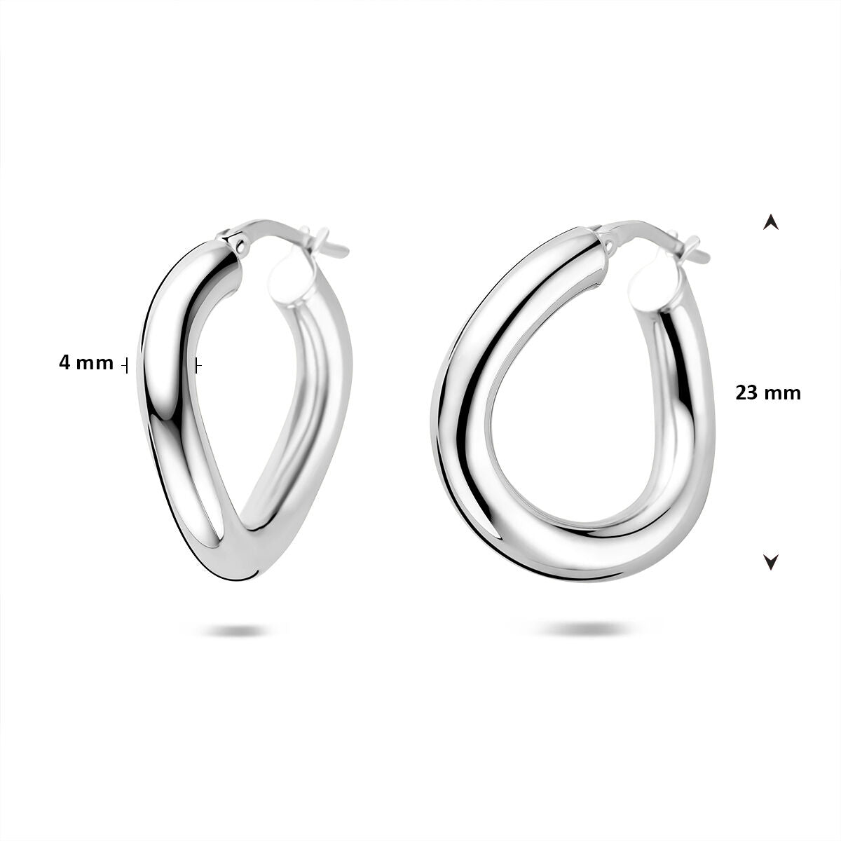 Fantasy Collection Oorbellen 23 mm zilver