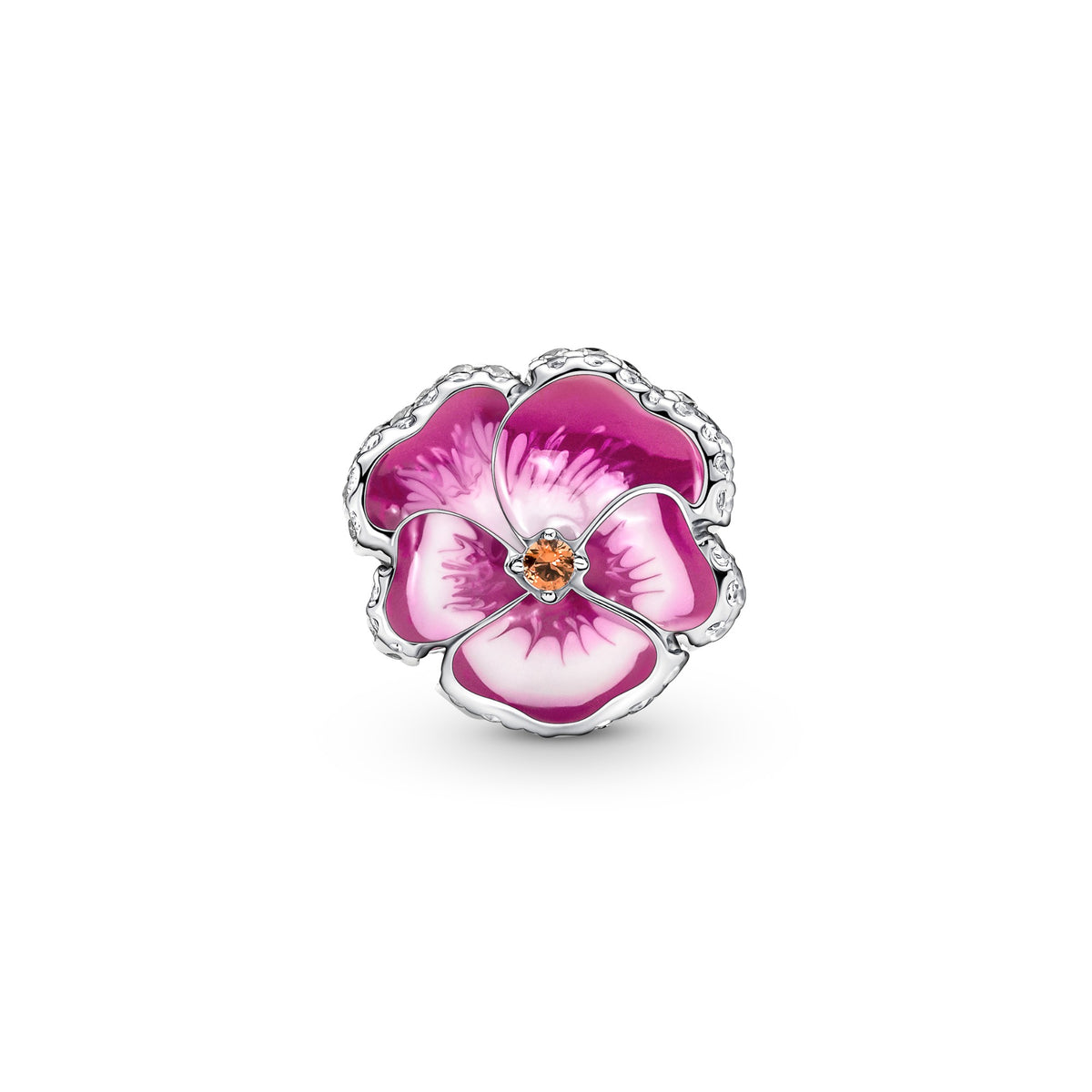 Pandora Roze Viooltje Bedel zilver 790777C01
