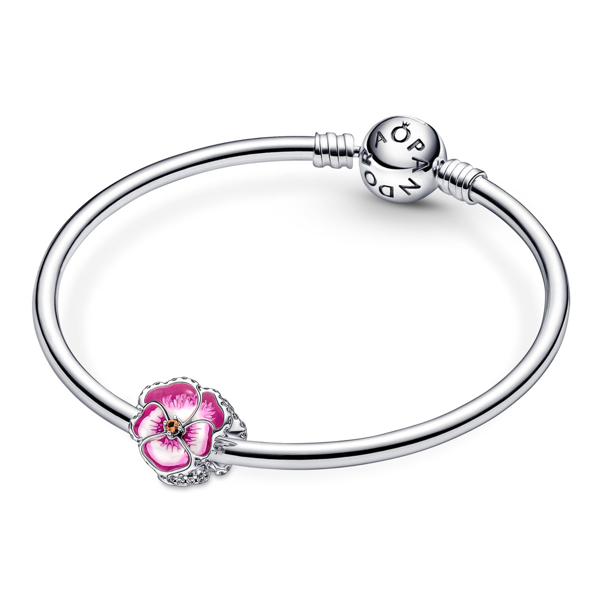 Pandora Roze Viooltje Bedel zilver 790777C01