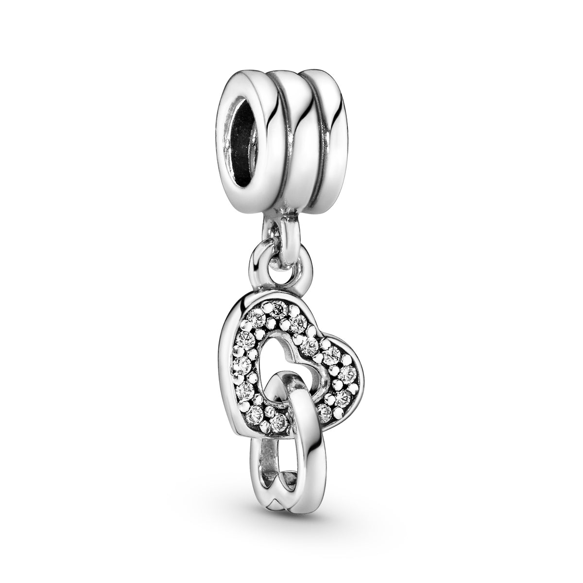 Pandora Verstrengelde Harten Hangende Bedel zilver