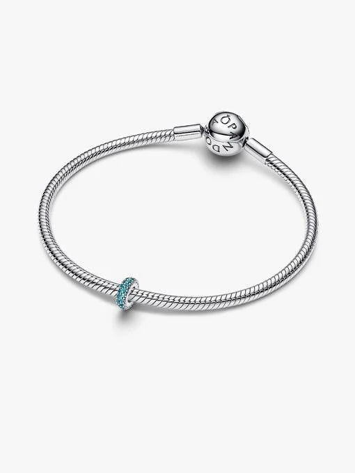 Pandora IJsblauwe Steen Spacer Bedel zilver 791359C01