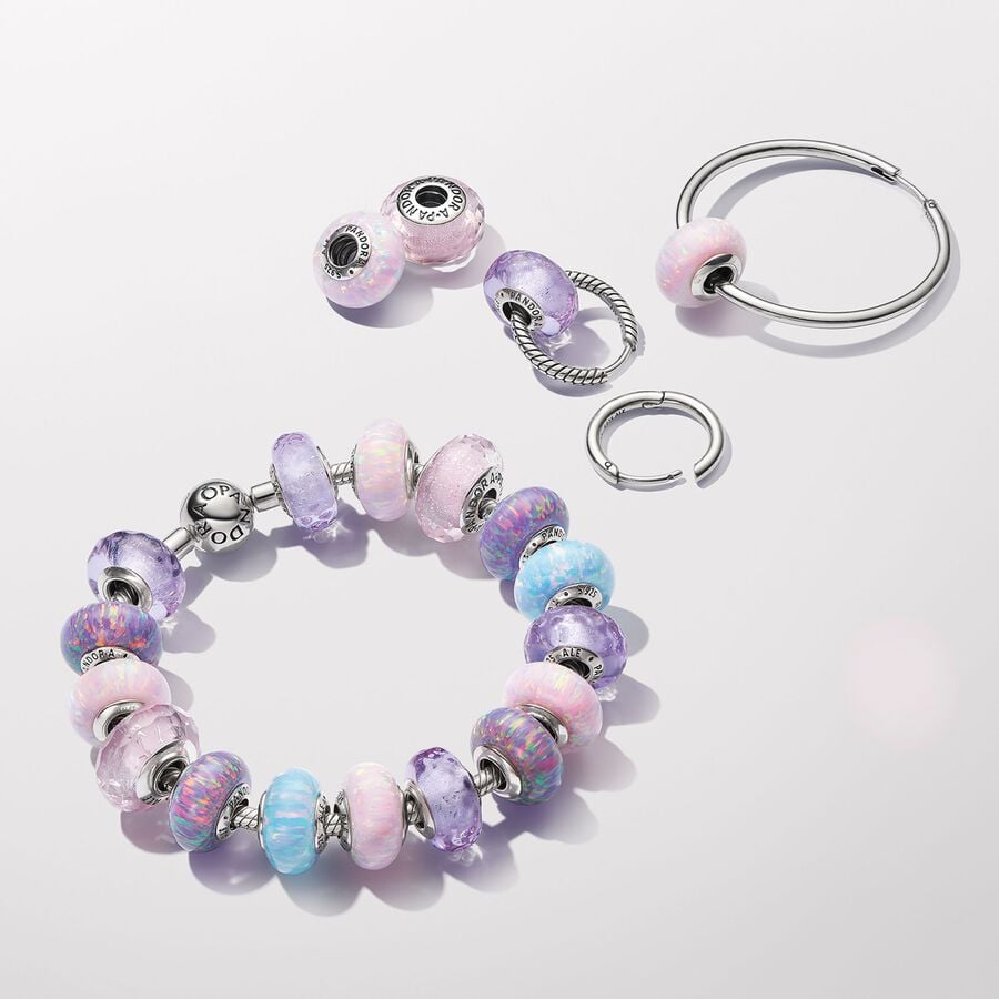 Pandora Opalescent Paarse Bedel zilver - 791691C05