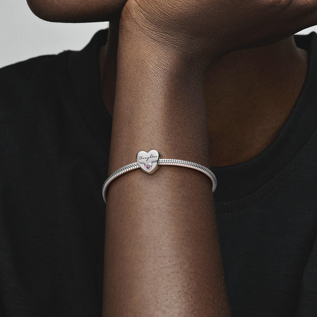 Pandora Dochter Hart Bedel zilver 791726PCZ