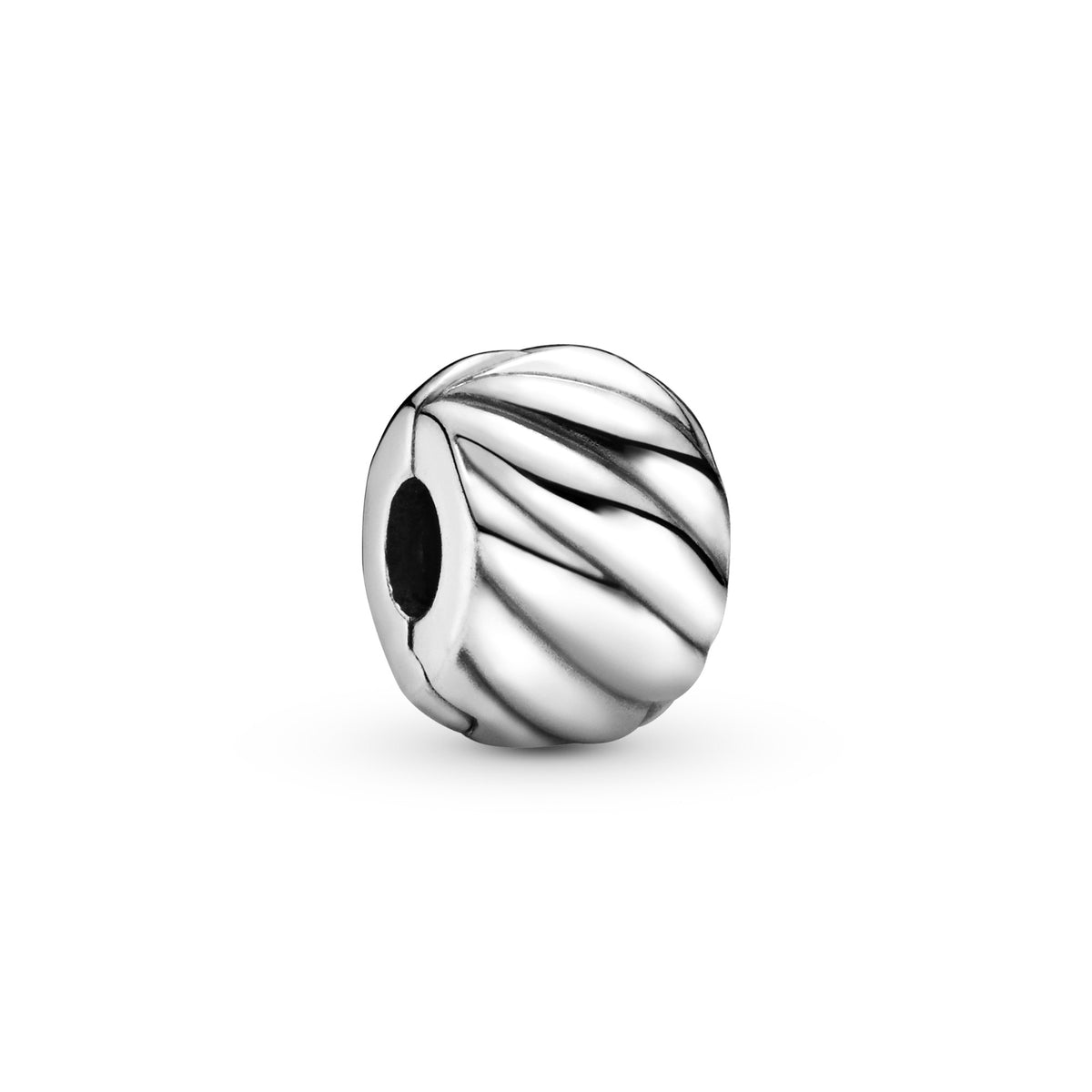Pandora Polished Feathered Clip Bedel zilver
