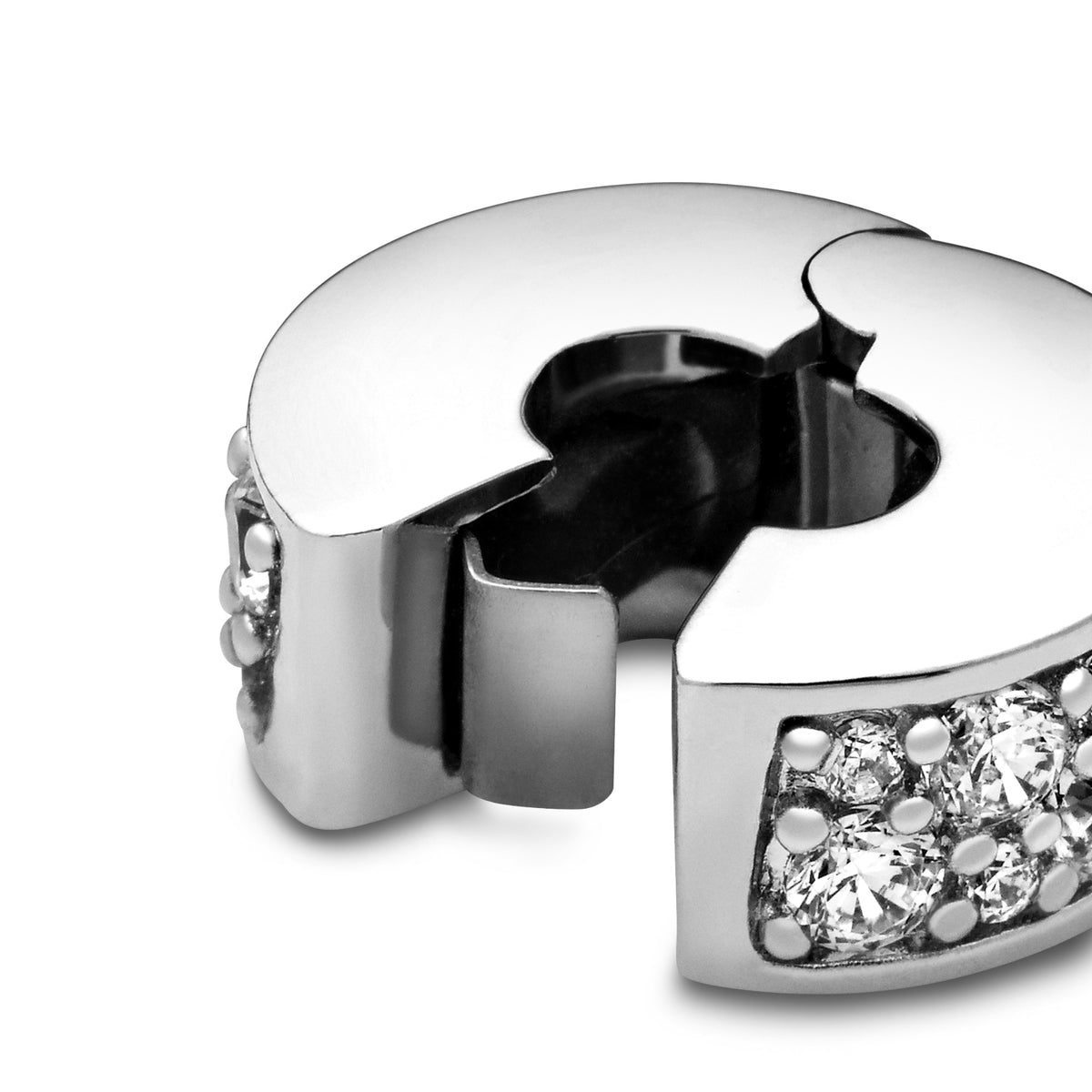 Pandora Clear Pavé Clip Bedel zilver 791817CZ