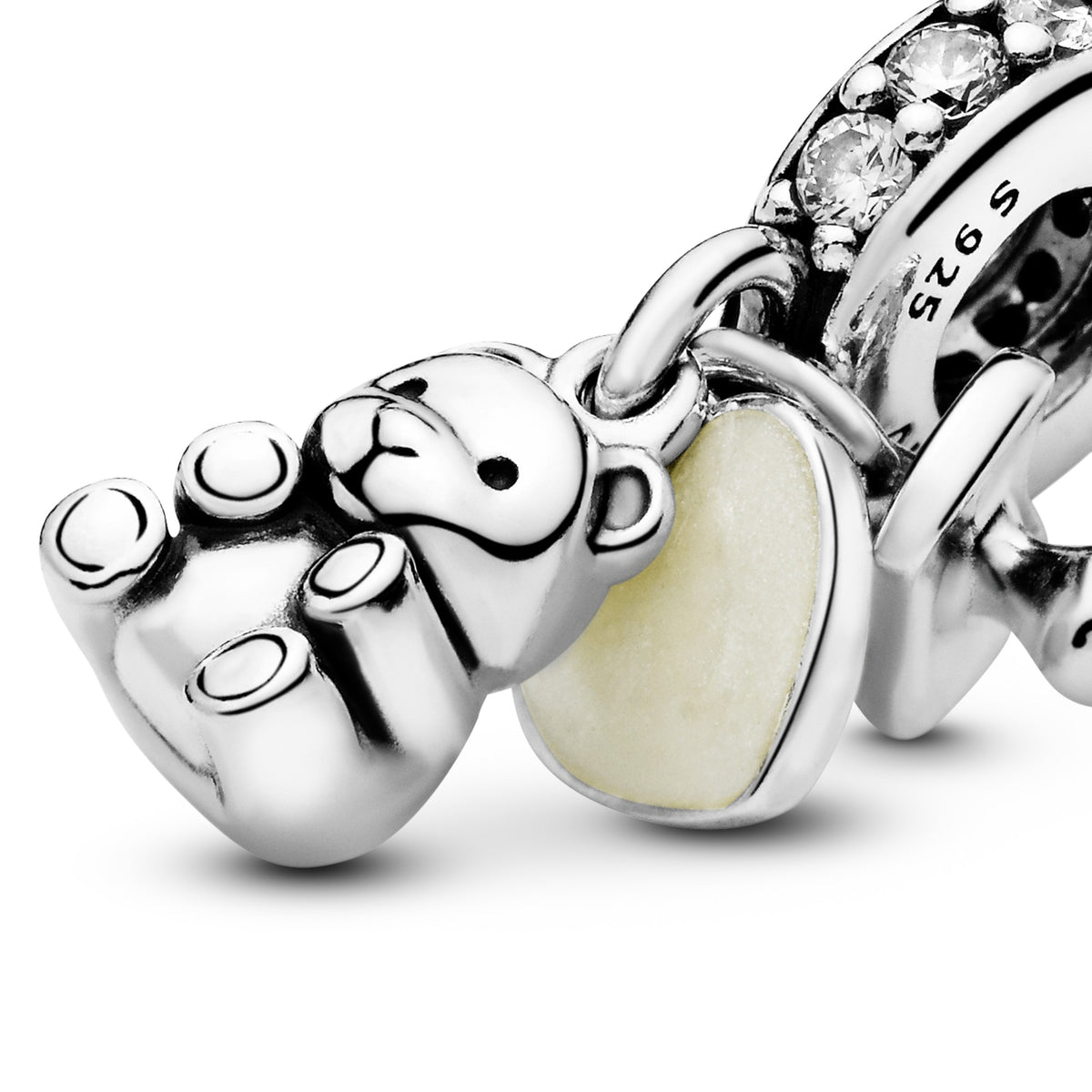 Pandora Baby Teddybeer Hangende Bedel zilver 792100CZ
