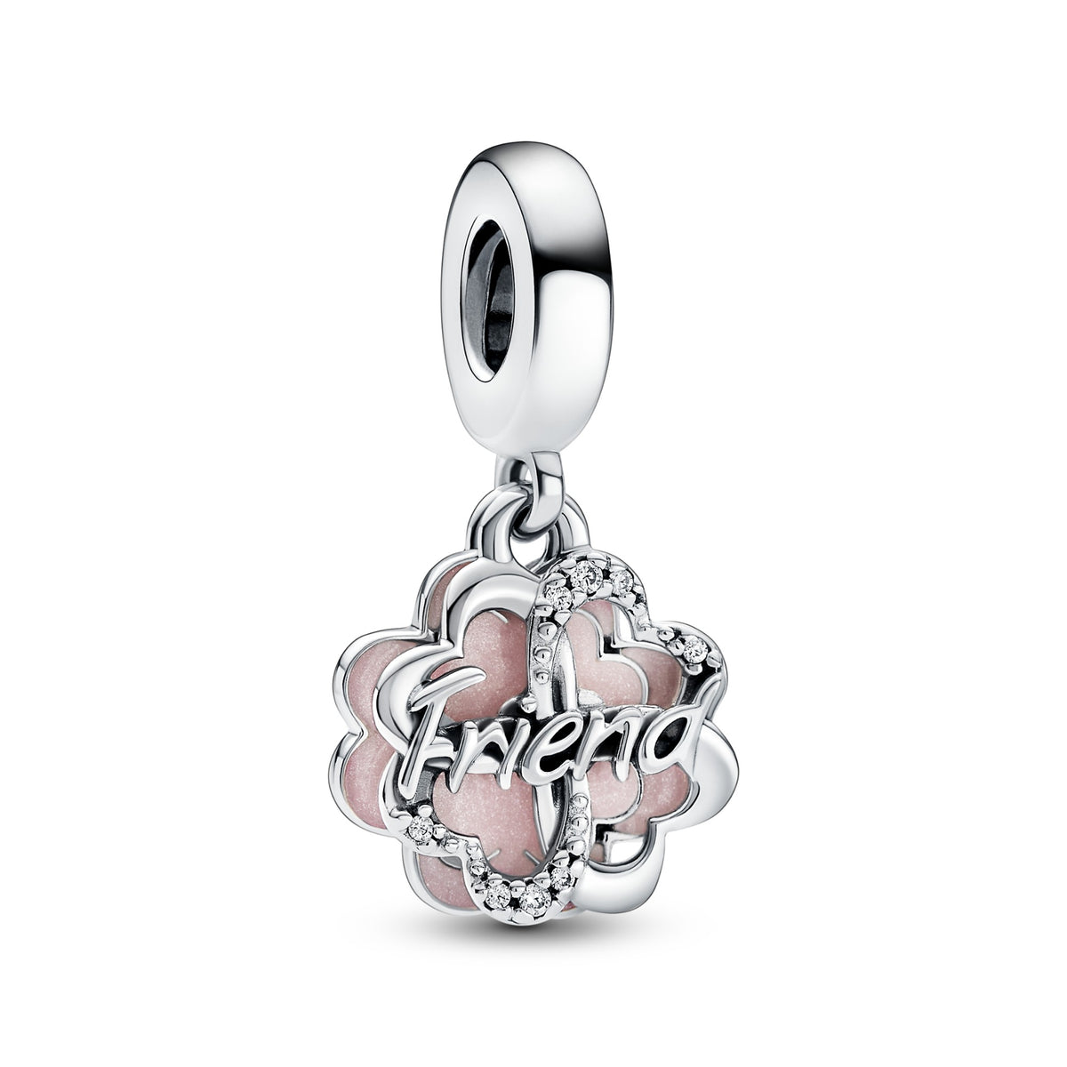 Pandora Four-leaf Clover Friendship Dubbele Hangende Bedel zilver