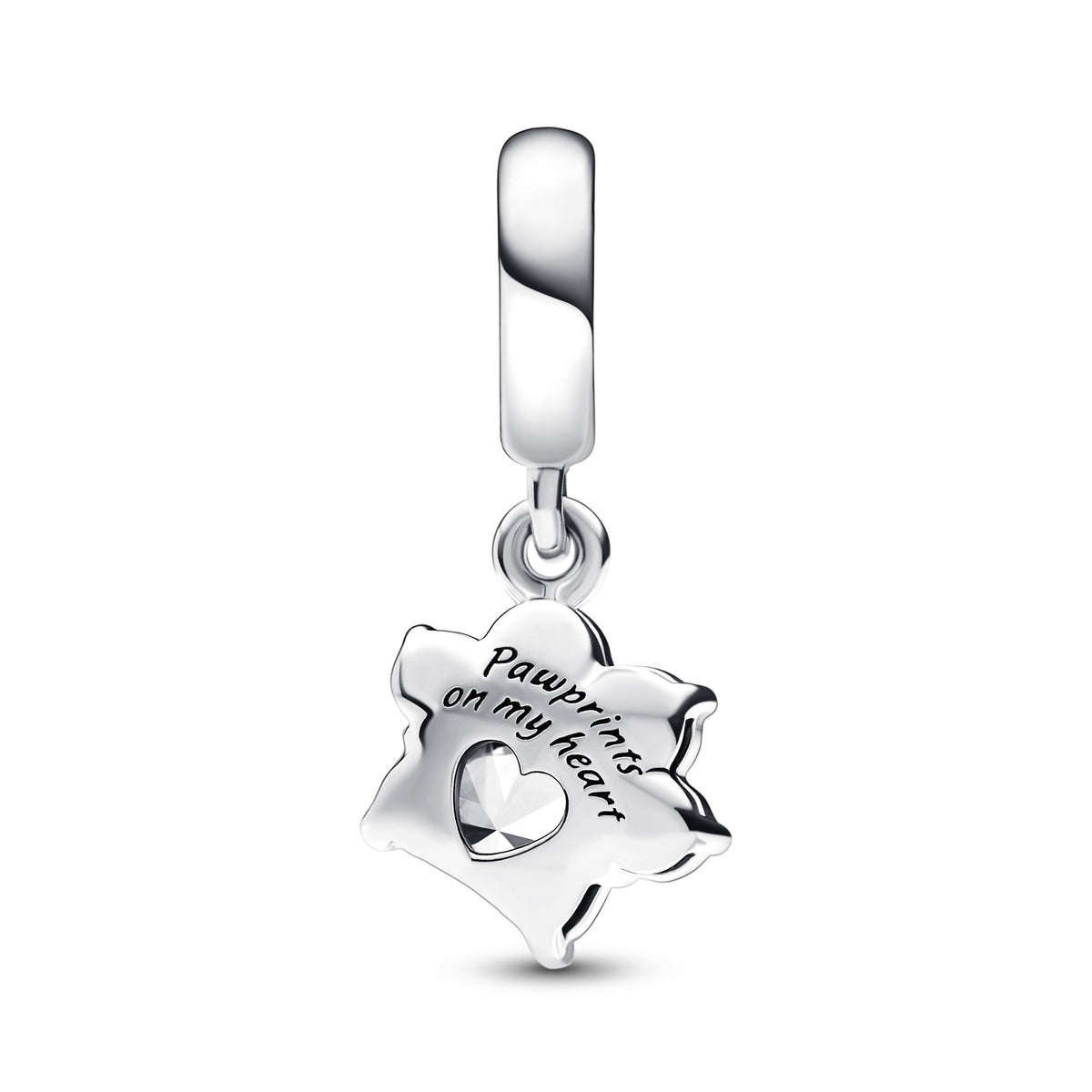 Pandora Sparkling Pet Paw Print Hangende Bedel zilver 792247C01
