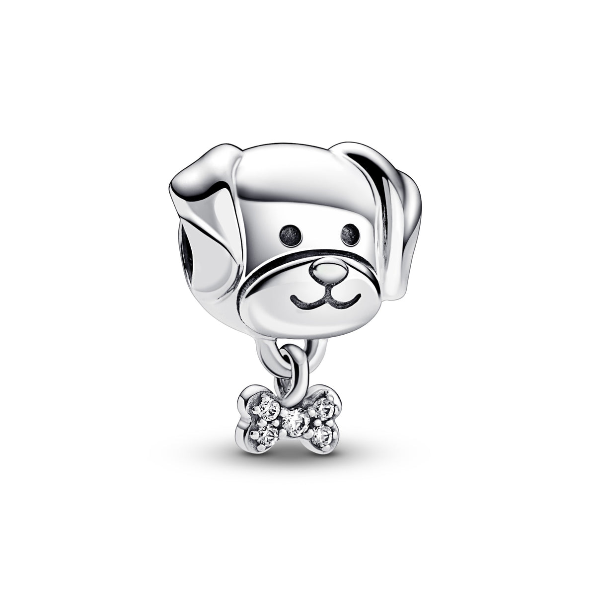 Pandora Pet Dog & Bone Bedel zilver