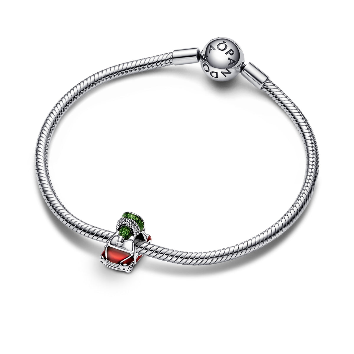 Pandora Kerstbedel Auto met Kerstboom zilver 792358C01