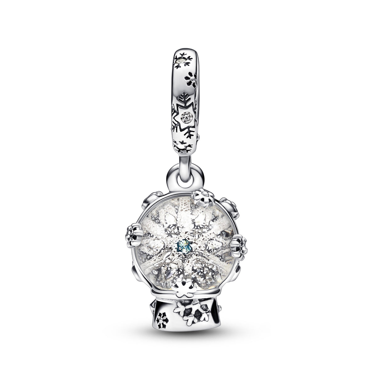 Pandora Hangende Bedel Sneeuwbol met Sneeuwvlok zilver 792369C01