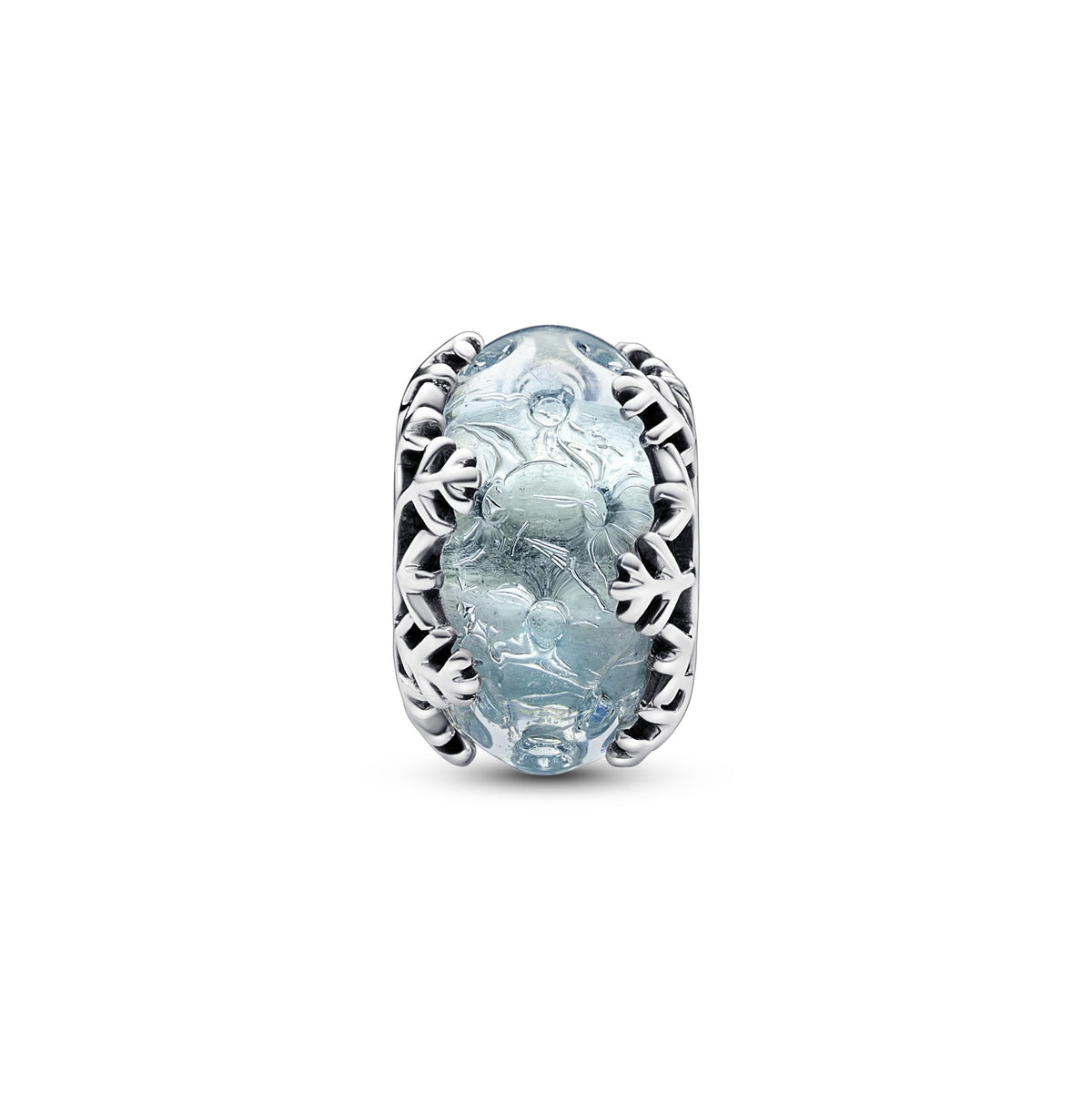 Pandora Bedel Winterblauwe Sneeuwvlok Muranoglas zilver 792377C00