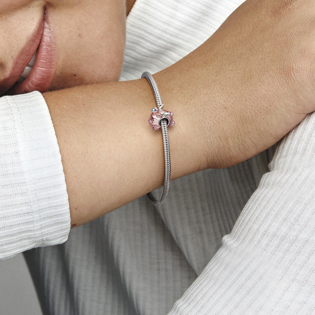 Pandora Vliegende eenhoorn varken bedel zilver 792573C01