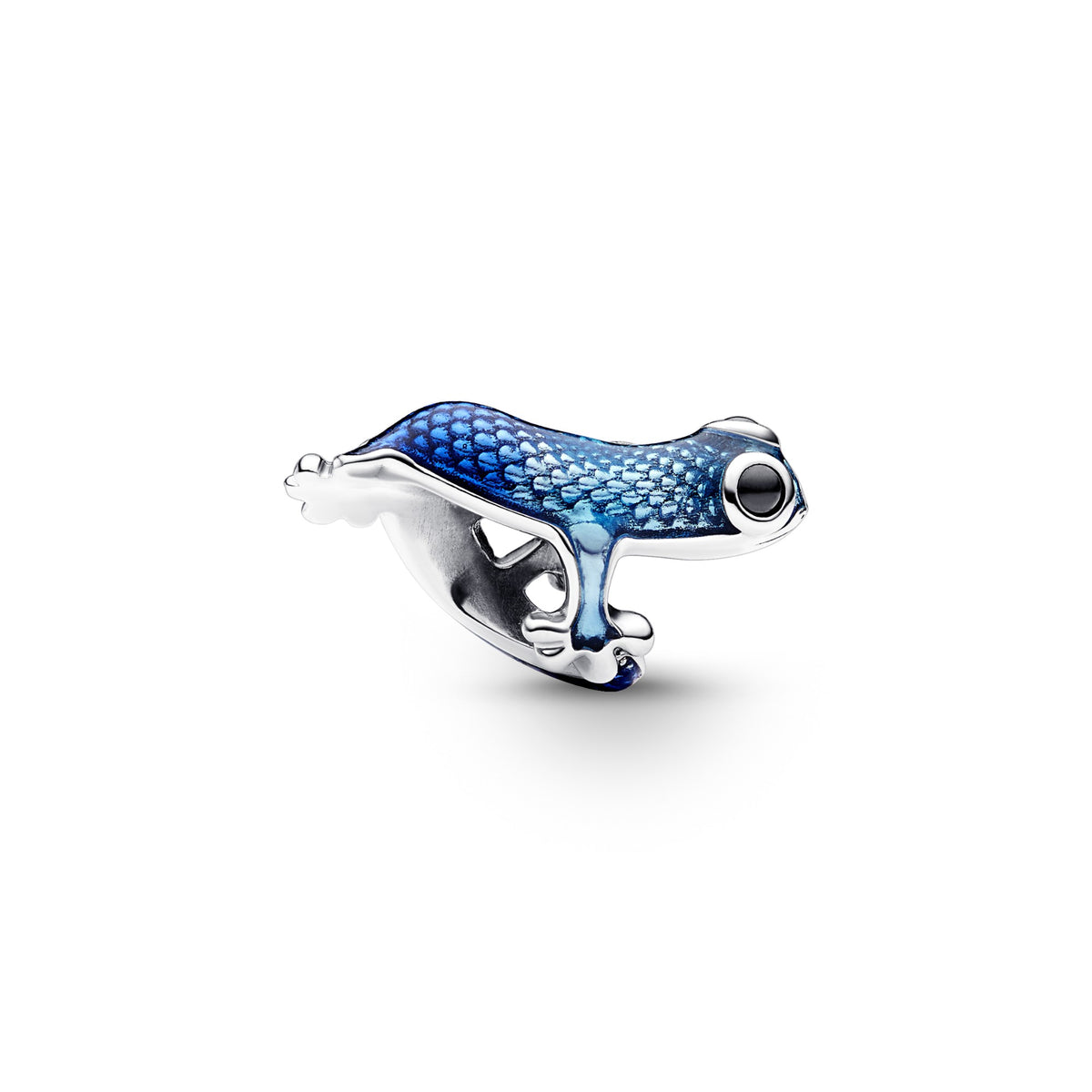 Pandora Metallic Blauwe Gecko Bedel zilver 792701C01