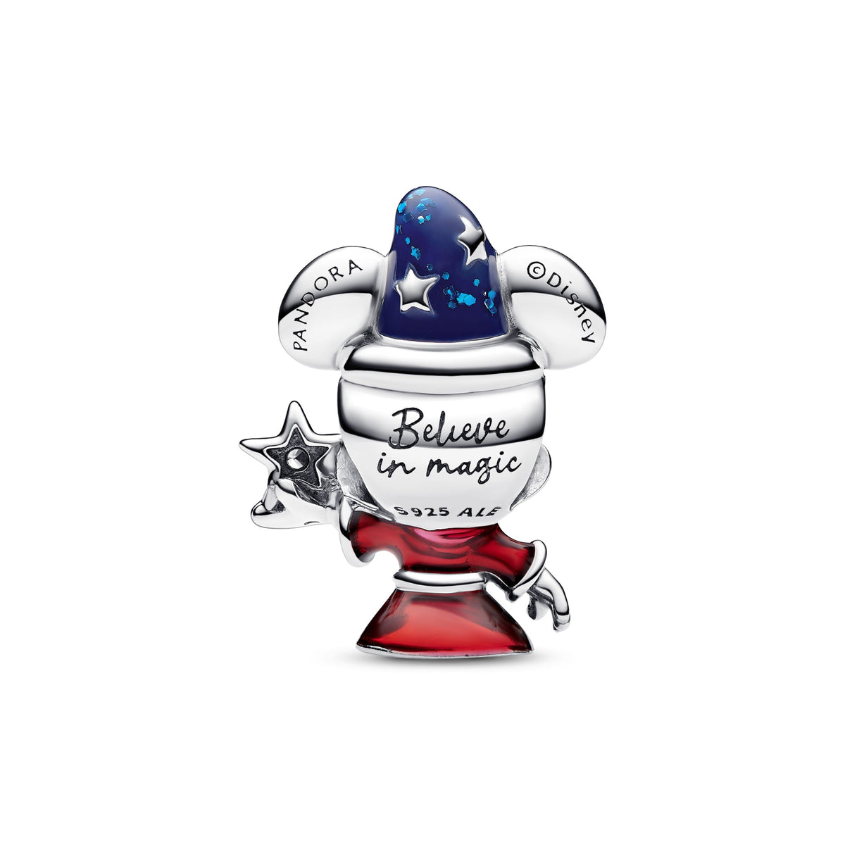 Pandora Disney Tovenaarsleerling Mickey Bedel zilver 792954C01