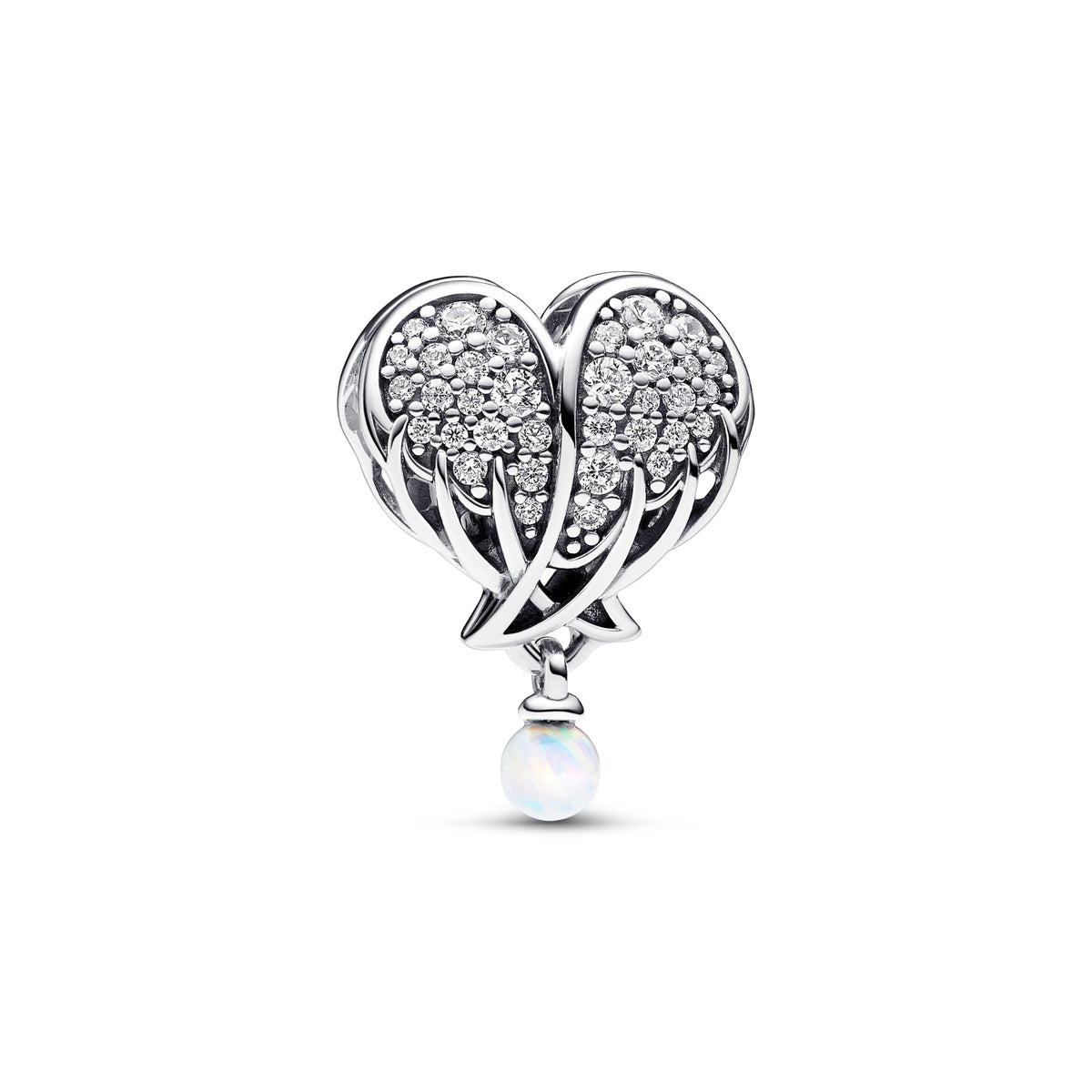 Pandora Sprankelende Engelenvleugels & Hart Bedel zilver