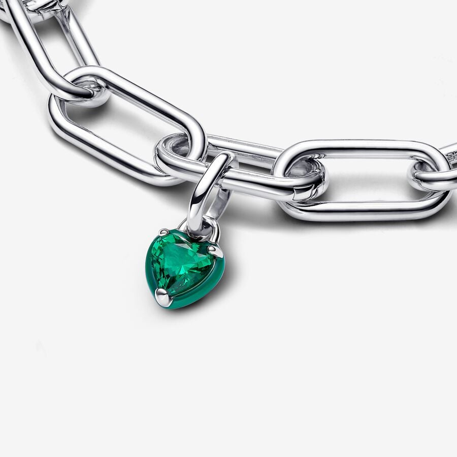 Pandora ME Groene Paarse Chakra Hart Mini Hangende Bedel zilver - 793042C03