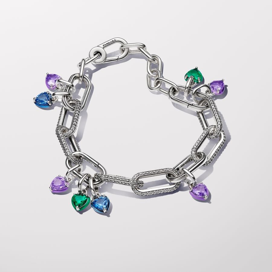 Pandora ME Paarse Chakra Hart Mini Hangende Bedel zilver - 793042C04