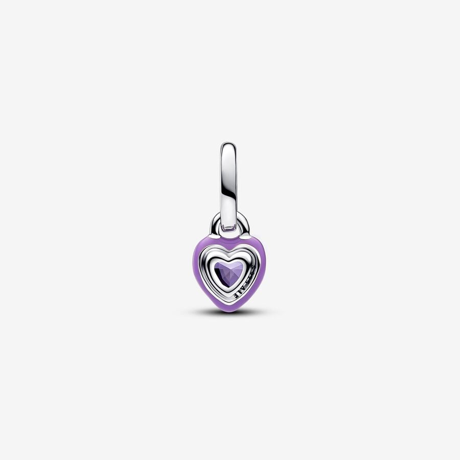 Pandora ME Paarse Chakra Hart Mini Hangende Bedel zilver - 793042C04