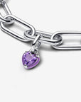Pandora ME Paarse Chakra Hart Mini Hangende Bedel 793042C04 - PansiteNederland.nl