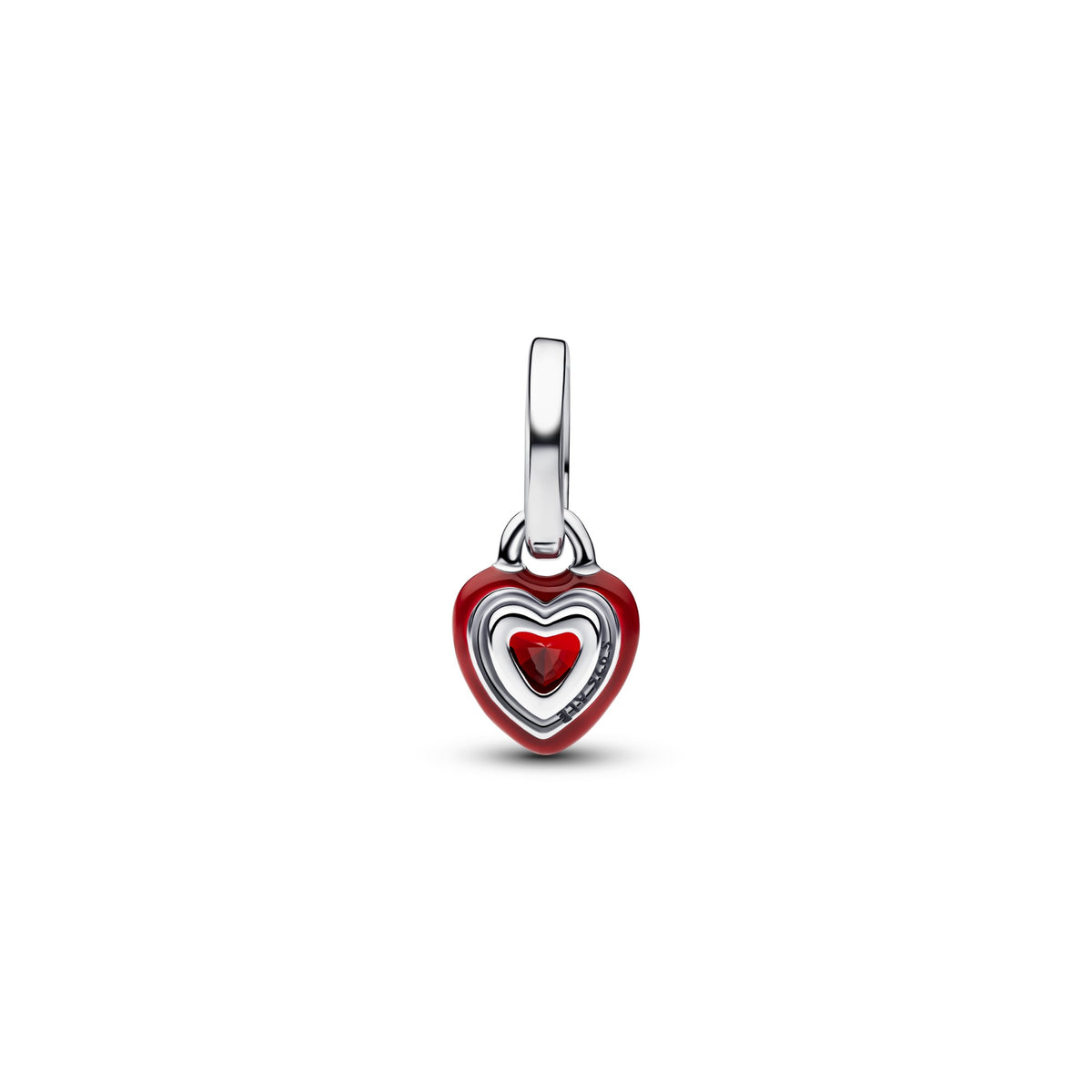 Pandora Rood Chakra Hart Mini Hangende Bedel zilver 793042C05
