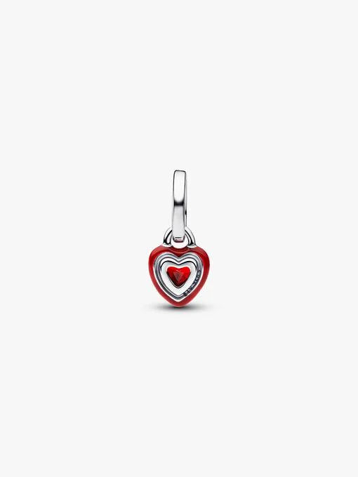 Pandora Rood Chakra Hart Mini Hangende Bedel zilver - 793042C05