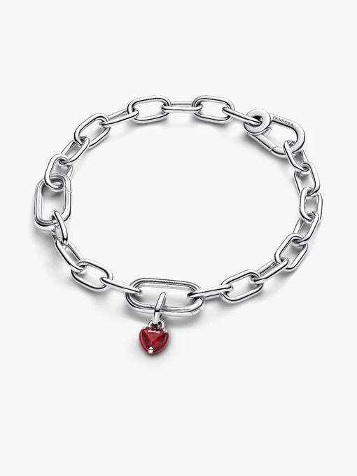 Pandora Rood Chakra Hart Mini Hangende Bedel zilver - 793042C05