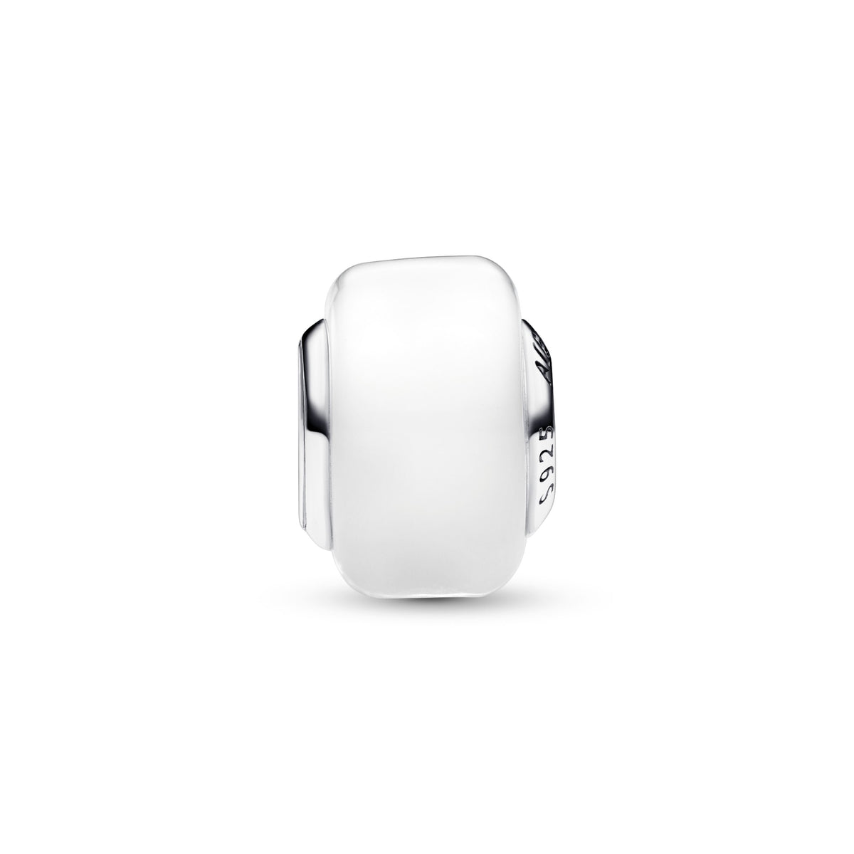 Pandora Witte minibedel van muranoglas zilver 793118C00