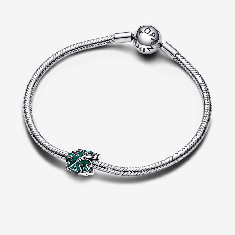 Pandora Groene Monstera Bladeren Bedel zilver - 793332C01