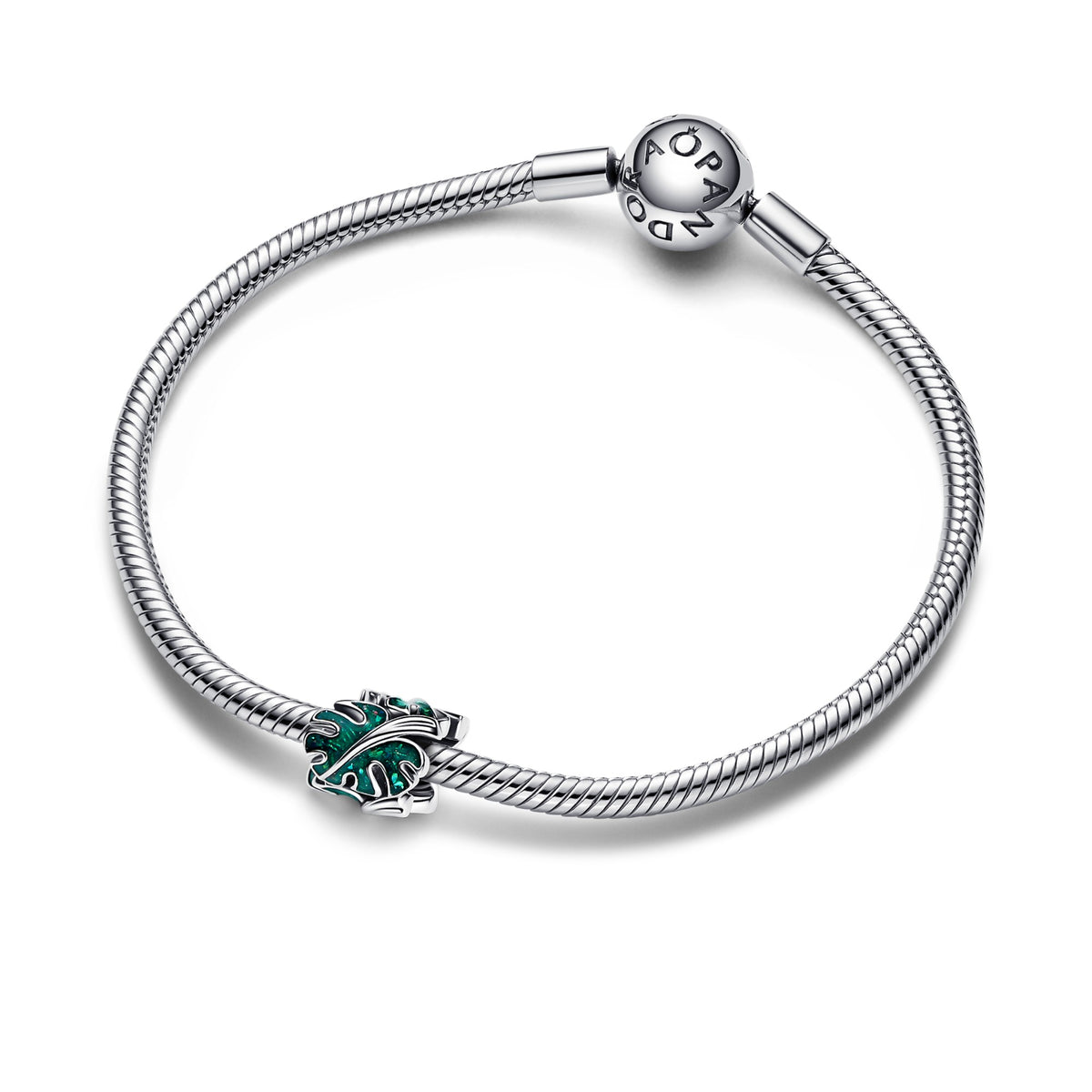 Pandora Groene Monstera Bladeren Bedel zilver 793332C01