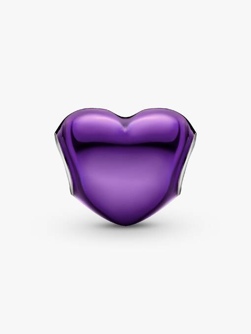 Pandora Metallic Purple Heart Charm zilver - 793337C01
