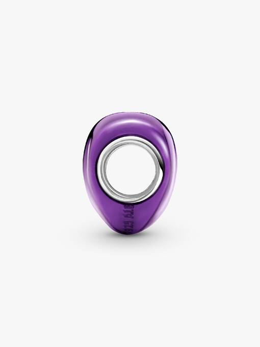 Pandora Metallic Purple Heart Charm zilver - 793337C01