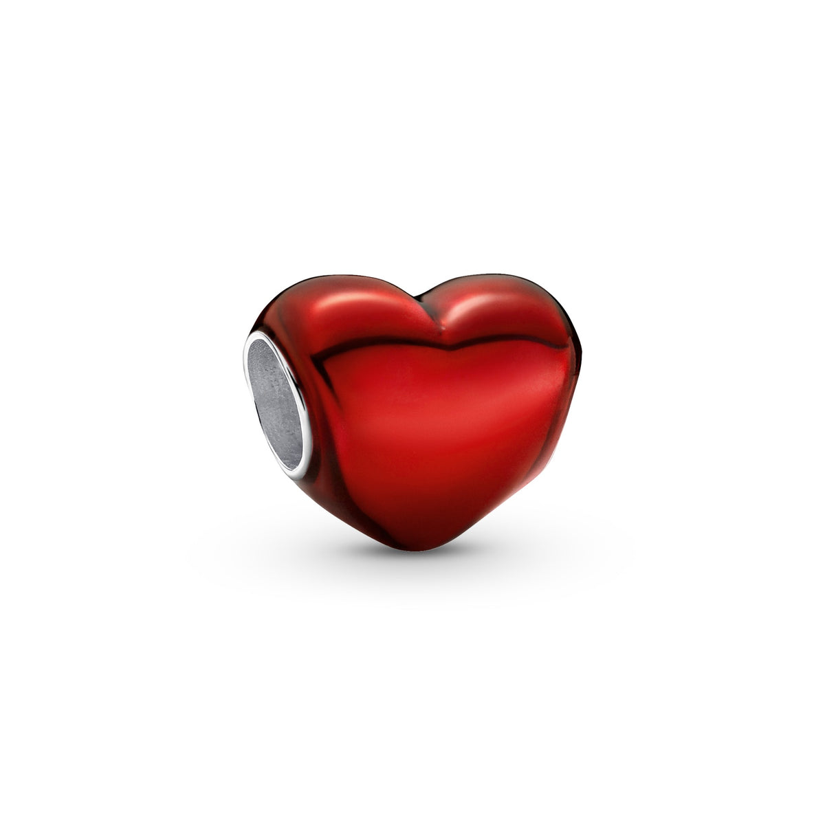 Pandora Hartbedel Metallic Rood zilver